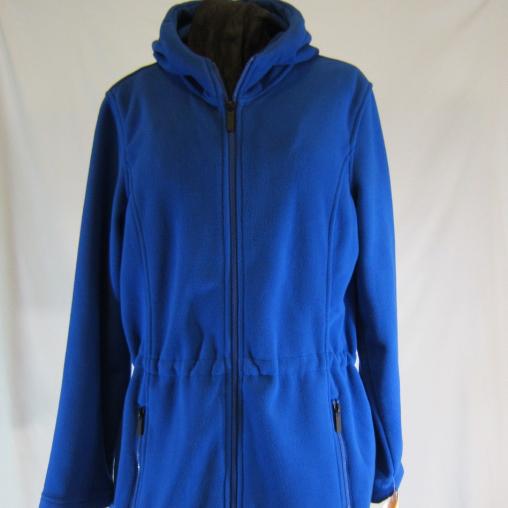 Stunning Blue, Hooded Fleece Jacket